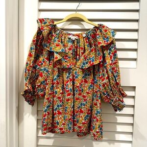 Doen top is Liberty print size S